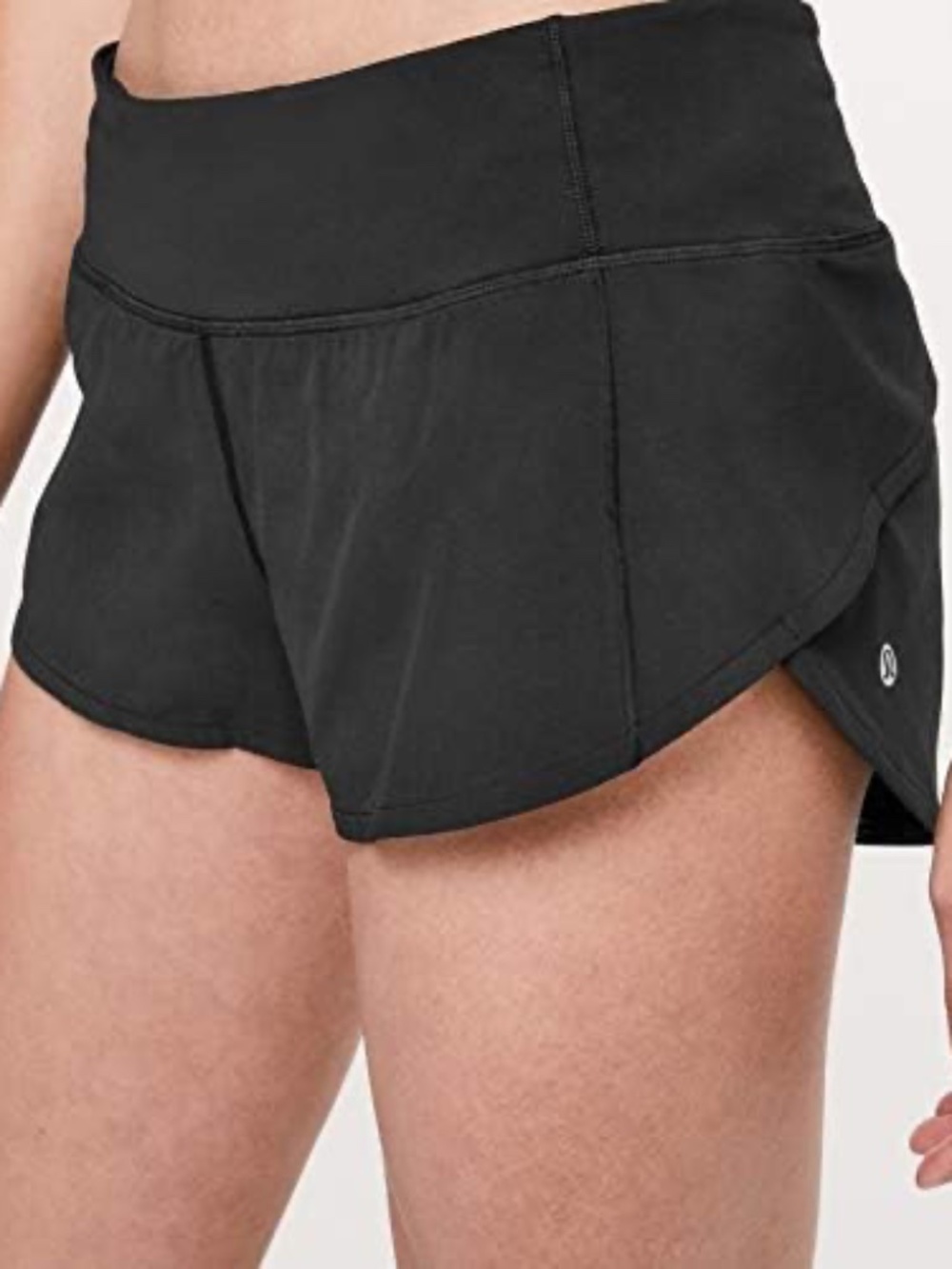 Lululemon Speed Up Shorts Size 2 Black Shorts w/ Elastic Waistband & Zip Pocket